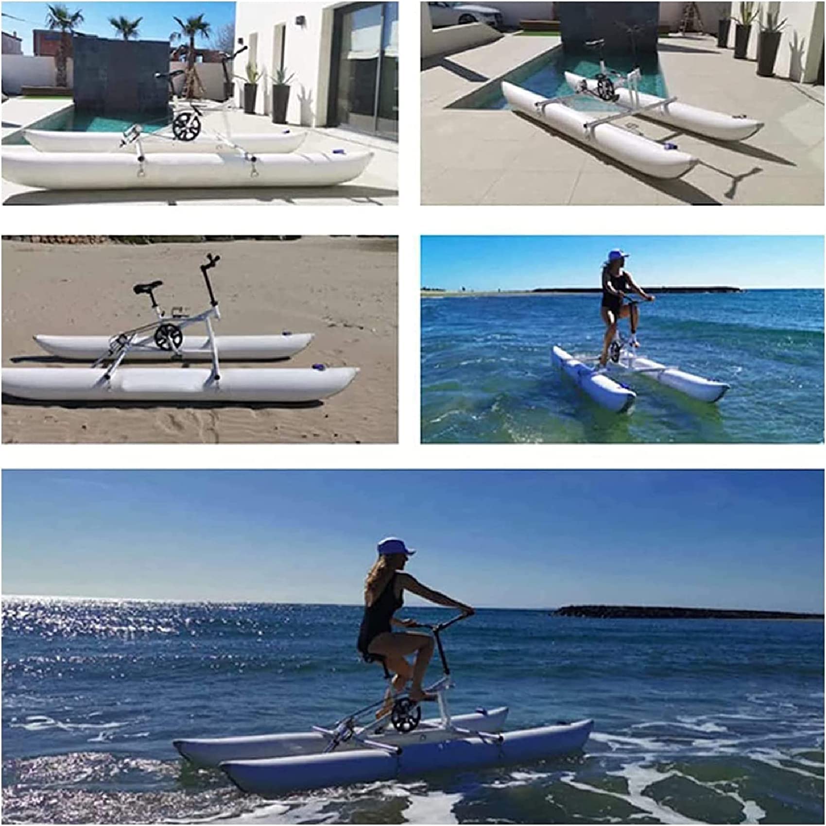 Kayak gonfiabile della bici dell'acqua per il giro all'aperto del pedale sui laghi, attrezzatura sportiva del mare per la pesca e il divertimento