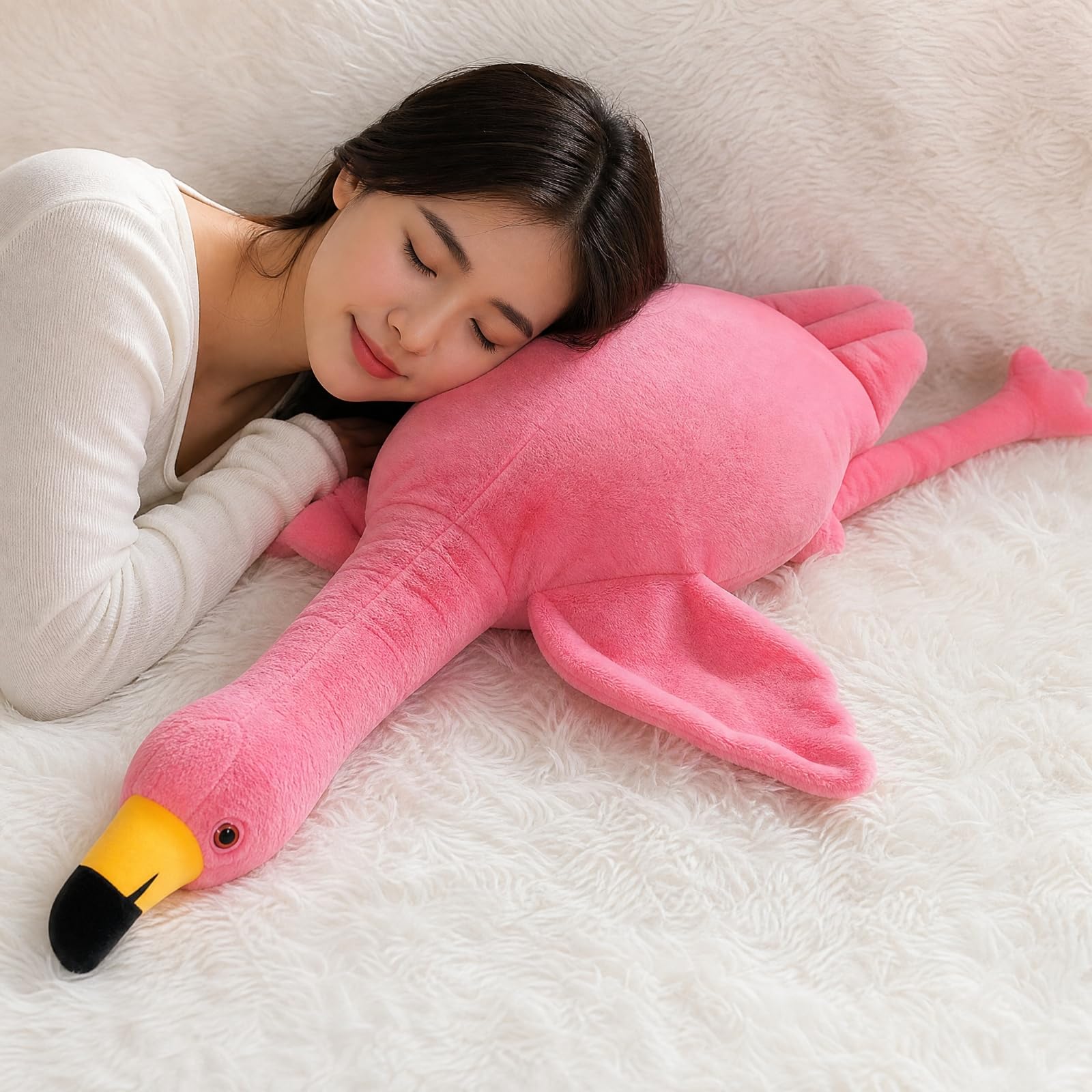 di Peluche Peluche con Collo Lungo Leggero per Soggiorno, Angolo Lettura, Gioco Immaginativo, 130CM
