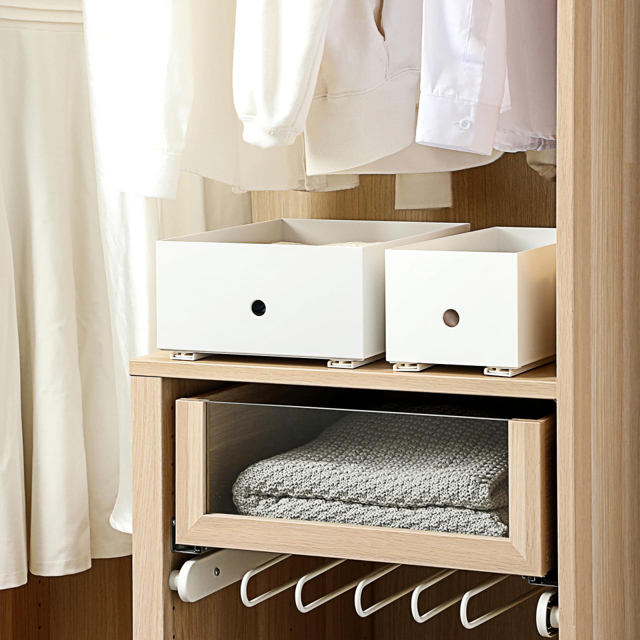 COLLBATH Pack of 4 Storage Box Rails, Furniture Slide Rails, Sliding Drawer Runners - Image 3
