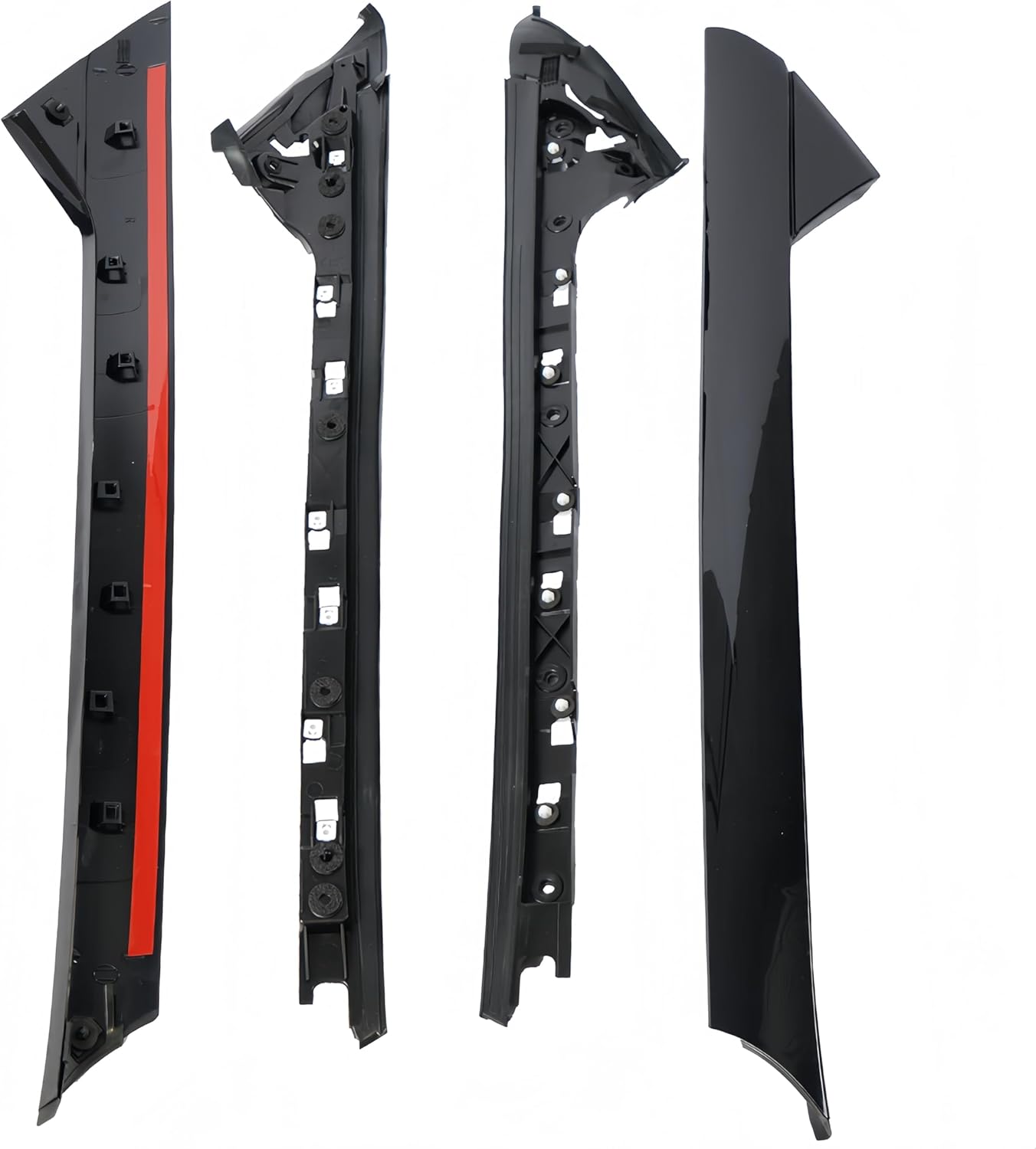 Outer & Inner Windshield A-Pillar Molding Trim Panel Kit Compatible with 2011-2019 Ford Explorer, Left & Right, Driver & Passenger Side Replaces 926-450, 926-451, BB5Z7803137AA, BB5Z7803136AA