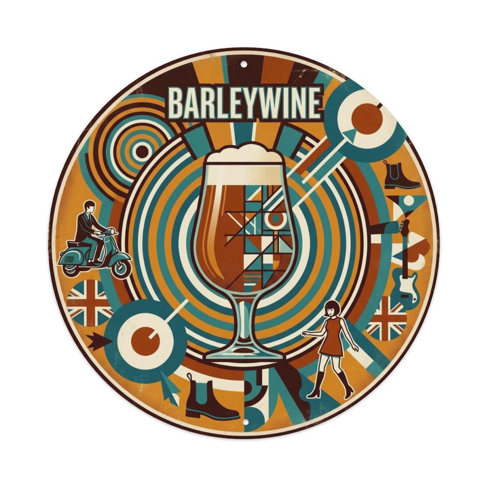 Barleywine Ale Strong Pub Brewery Traditional Brew Metal Tin Sign