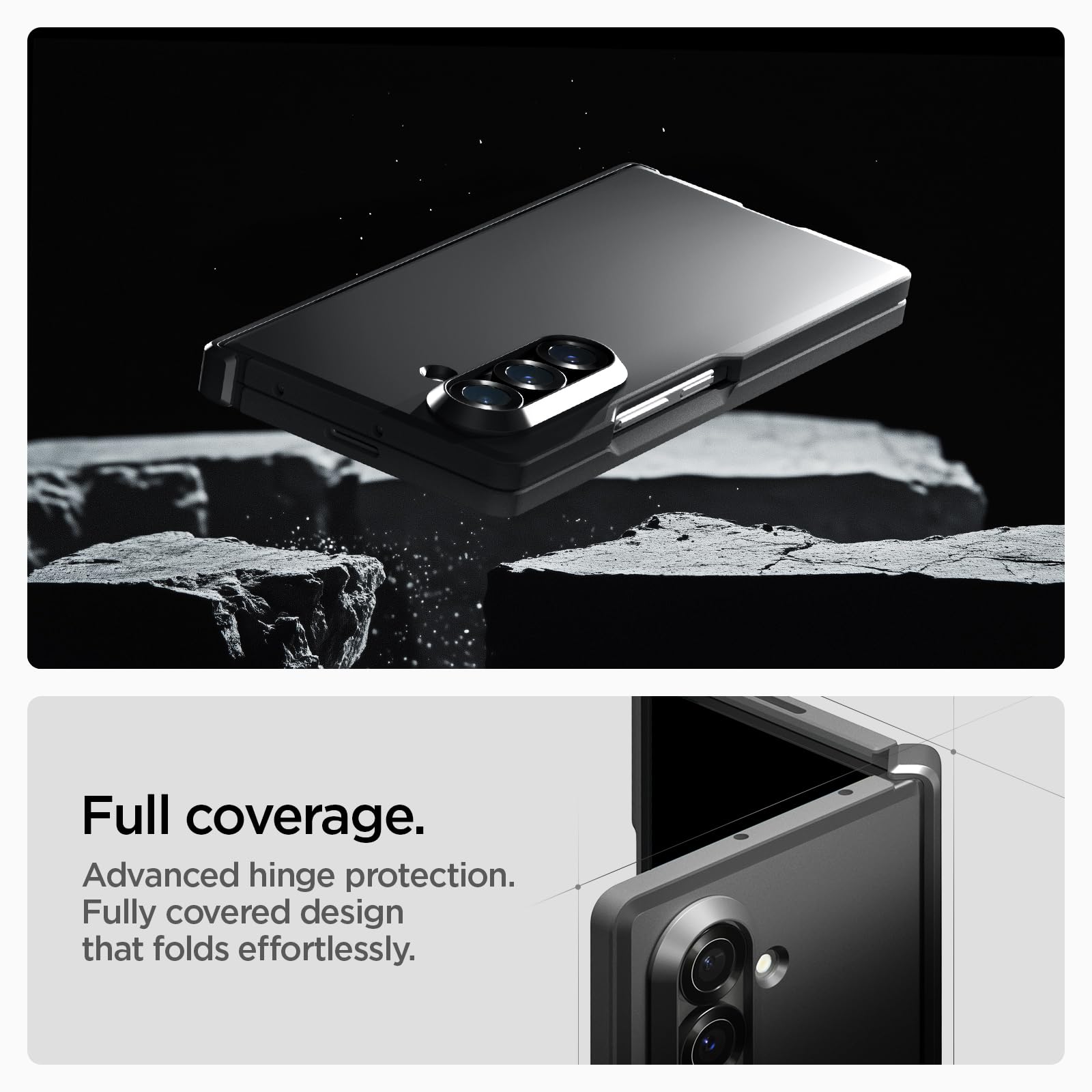 Spigen Funda Tough Armor Pro MagFit para Samsung Samsung Galaxy Z Fold 7 | Compatible con MagSafe, Negro