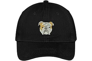 Fashionable Cap for Bulldog Enthusiasts: Embroidered English Bulldog Head Design