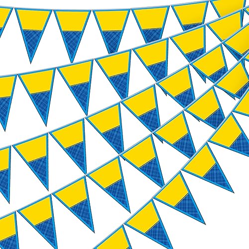 Miniatura 9 de Tiamon 5 banderas de coche de carreras, decoraciones de fiesta, rojo, negro y blanco, triángulo a cuadros de 49.2 pies, banderines de carreras