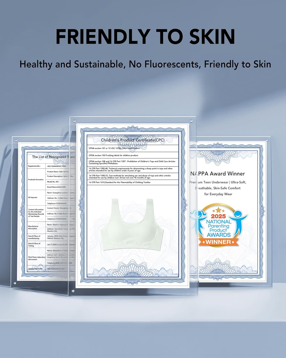 SALIA GIRL Training Bras for Girls 10-16 Sports Seamless Bra with Removable Padding Bras - Image 6