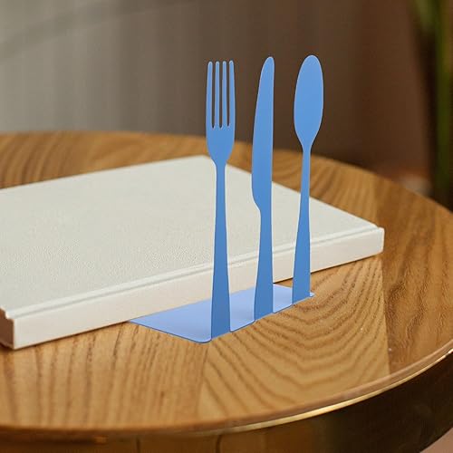 Miniatura 6 de Recambio de bolígrafo borrable de metal sujetalibros de cocina, tenedor, cuchara, soporte para libros de cocina para estante de cocina, inauguración