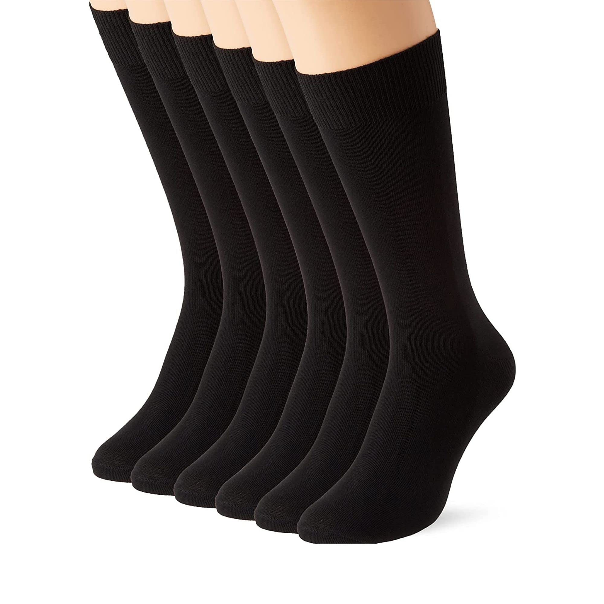 FM London (6-Pack) Men’s Socks with HyFresh Odour Protection Technology 6-11 UK, Colour Options, Soft 24hr Dress Socks Mens Socks Ideal for Work and Casual Wear Breathable, Soft, Durable