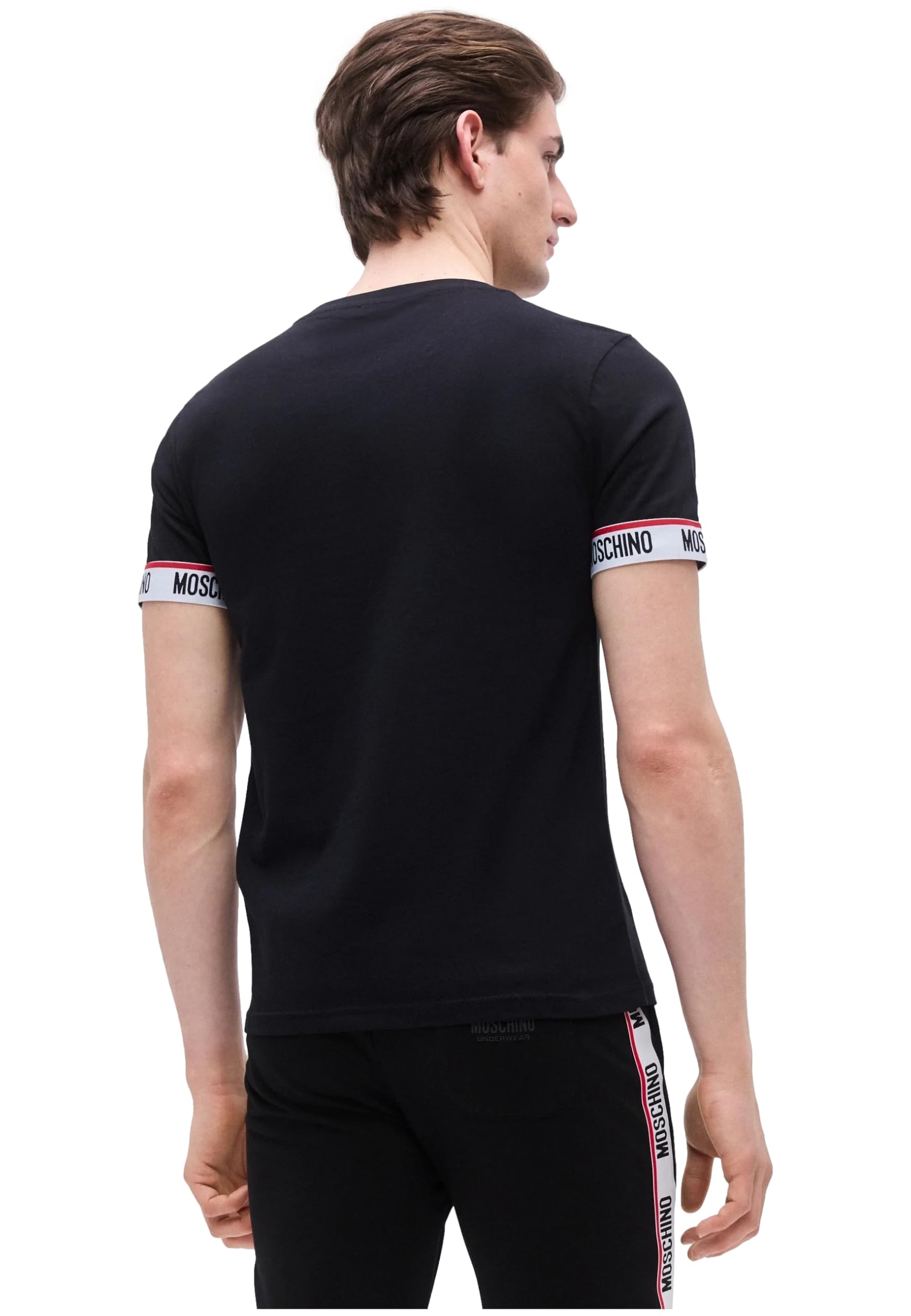 Moschino Camiseta Cinta Elástica con Logotipo en la Manga