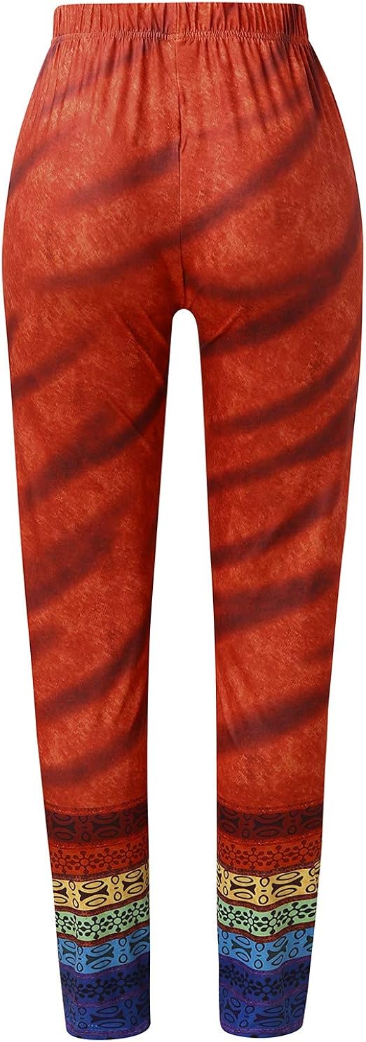 LTSLT Women Fashion Print Yoga Pants Plus Size Casual High Waist Sport Pants at Amazon Womenâs 