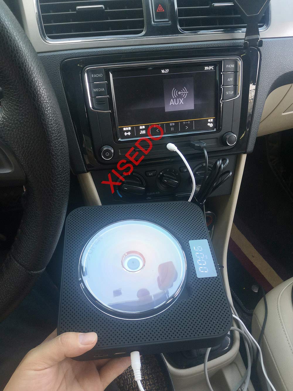 XISEDO External DVD Drive CD/DVD RW Burner Writer Drive DVD ROM Player External CD RW/DVD RW/CD RAM/DVD RAM Drive for Android Car Stereo, Laptop, PC, Desktop Computer (Black)