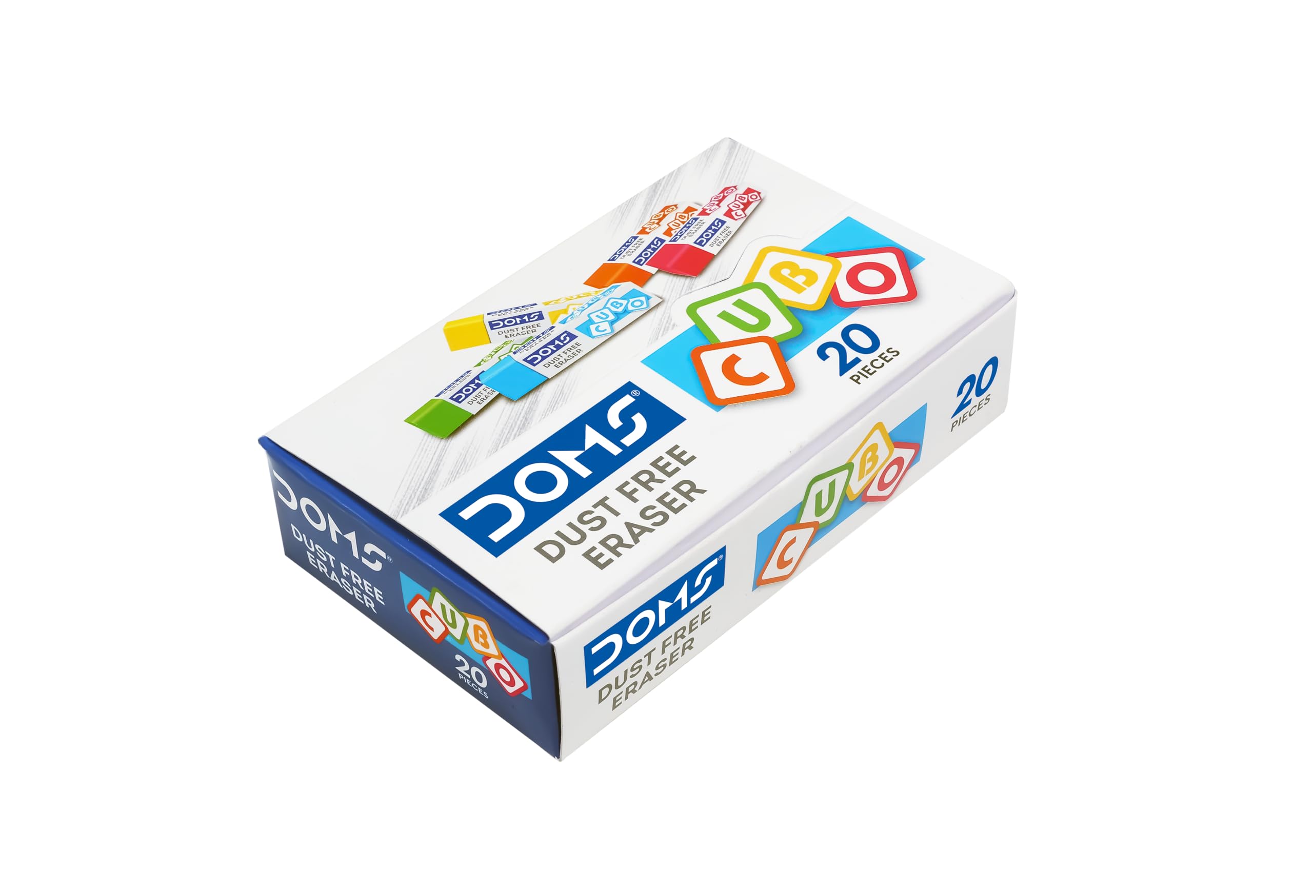 Doms Cube Erasers - Dust-Free & Colorful (20 Pack) -3