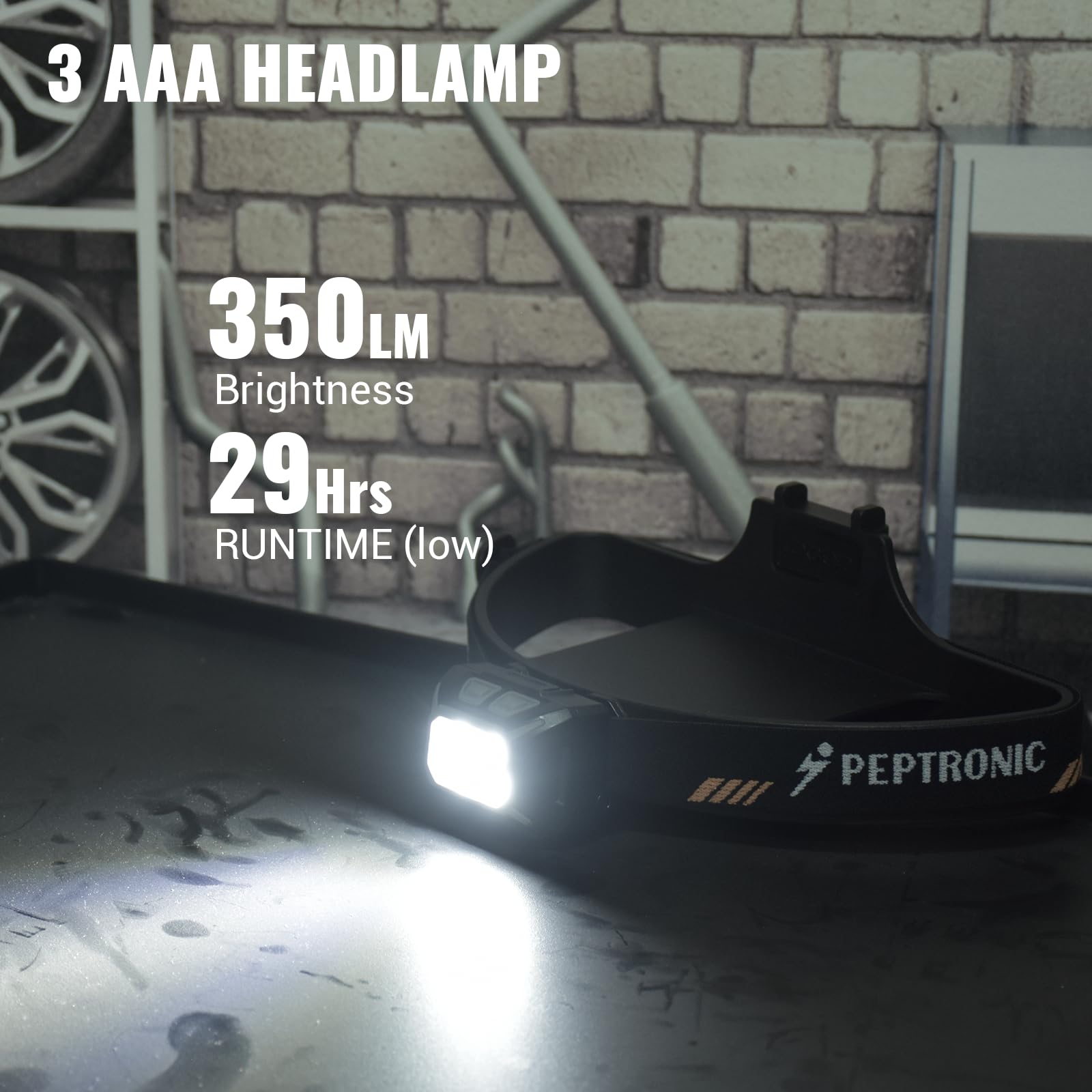 Camping-Stirnlampe, 2 Stück, LED, batteriebetrieben, dimmbar, Kopflampen mit verstellbarem Kopfband, IPX4, wasserdicht, 9 Modi, Rotes, weißes, grünes Licht für Wandern, Laufen, Radfahren