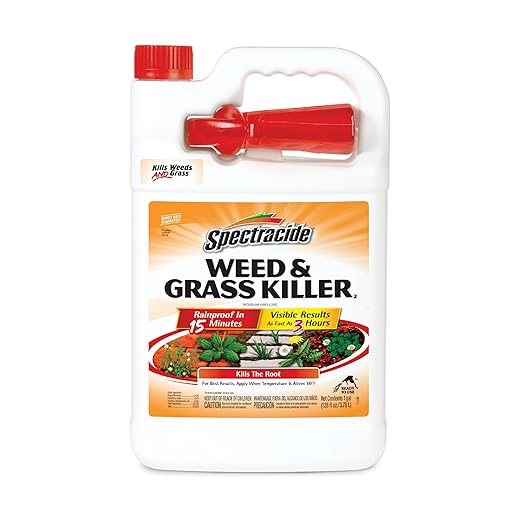 Spectracide Weed & Grass Killer, Use On Driveways, Walkways and Around Trees and Flower Beds, 1 Gallon (RTU Spray)