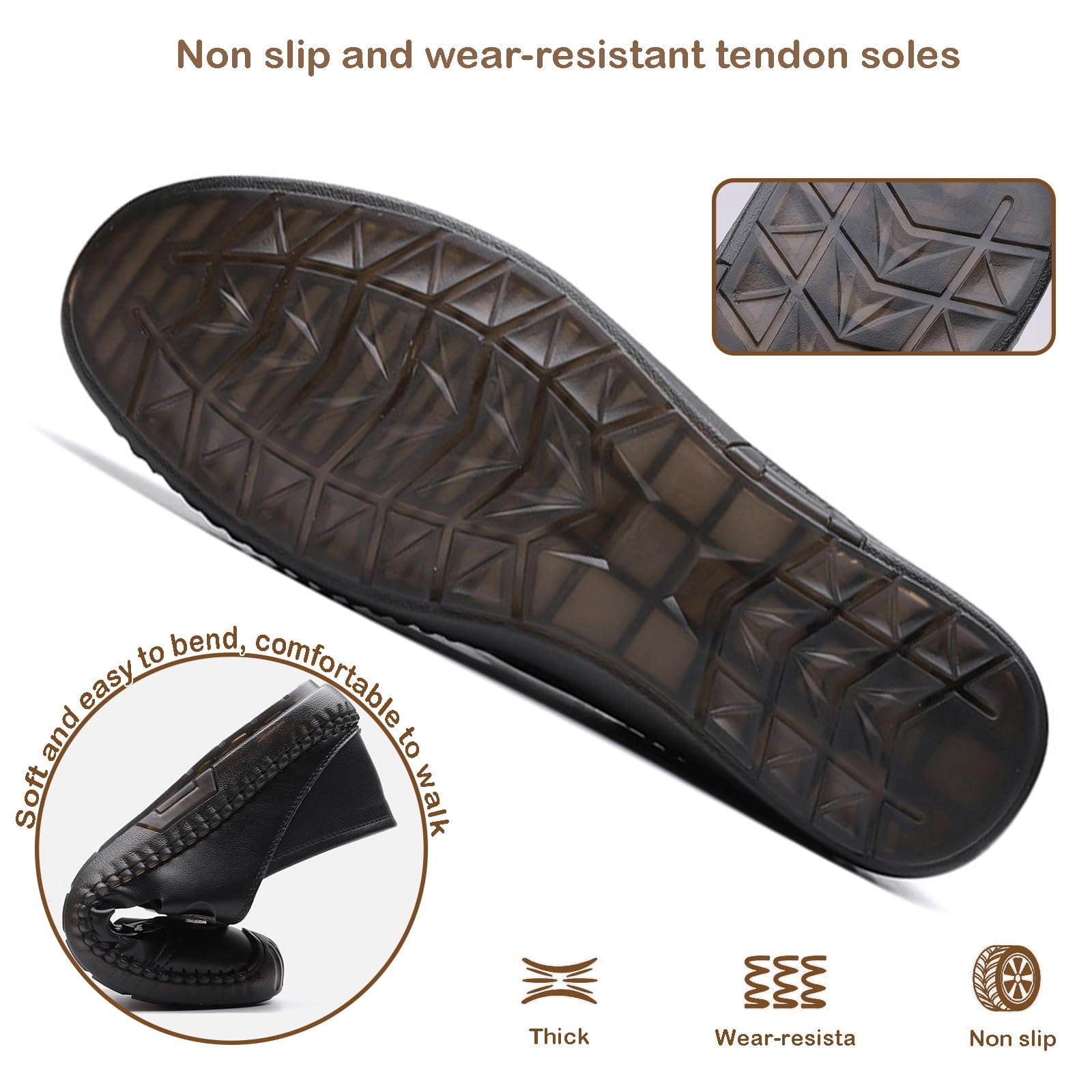 Sandalias Deportivas para Hombres Verano Cuero Transpirable Ligero Antideslizante Sandalias de Senderismo Trekking Al Aire Libre Playa Zapatos de Montaña