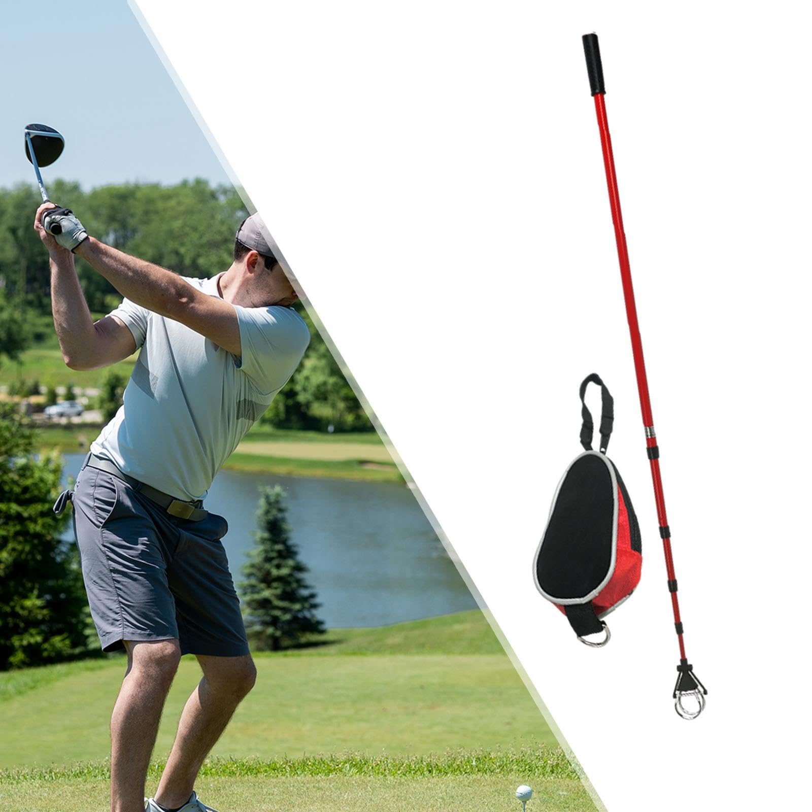 Colaxi Golf Ball Retriever Grabber Accessories Portable Telescopic Catcher Training Equipment Convenient Gift for Men Ball Picker, Long