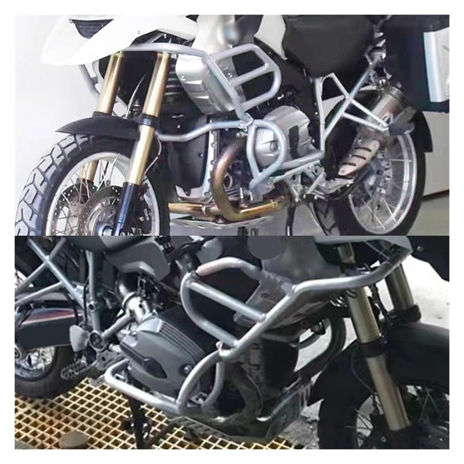 Pasuje Do BMW R1200GS 2008-2010 2011 2012 Motocykl Górna Lub Dolna Osłona Silnika Listwa Awaryjna Zderzak Kaskaderska Klatka Ochrona Motocykl Pasek Awaryjny(Silver-Upper Only)