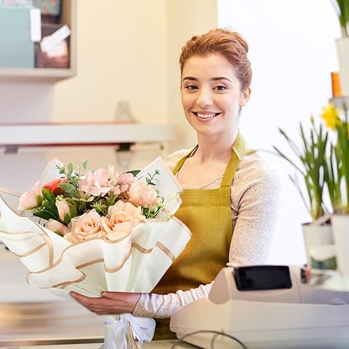 Miniatura 7 de Outus 106 piezas de papel de regalo de flores rosas de San Valentín con cinta, papel de regalo floral impermeable, embalaje esmerilado para