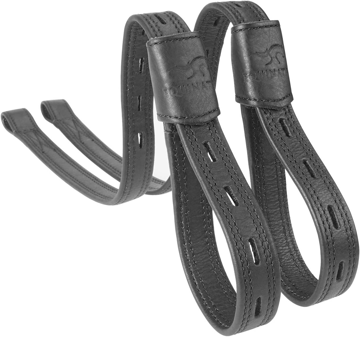 Equinate Slimline Mono Stirrup Leathers in Black or Brown