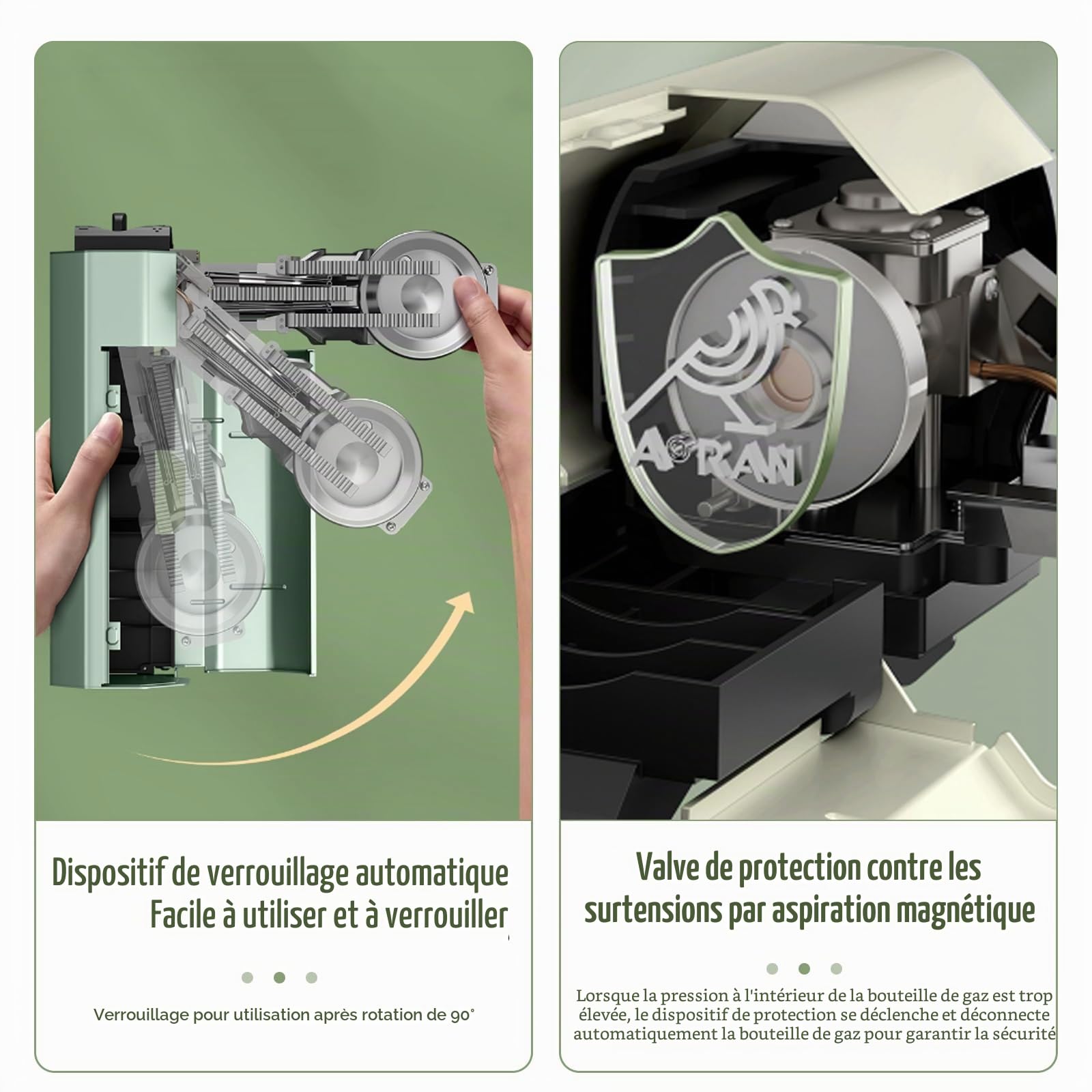 Réchaud Camping, Réchaud à Gaz Camping Pliable Cuisinière à Gaz Portable D'extérieur Cuisinière à Gaz Avec Allumage Piézo Avec Pare-Brise Pliable En Aluminium Pour Camping(Sans Cartouches Gaz)