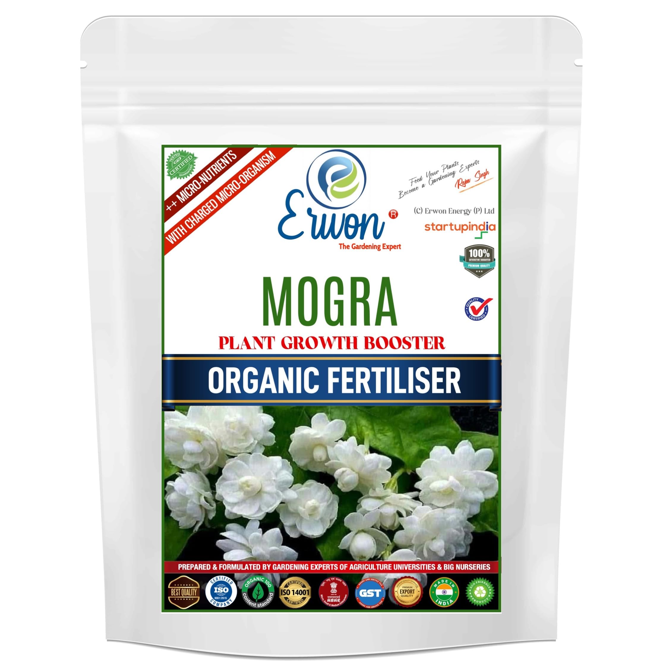 Erwon® Mogra, Plant Growth Booster, Premium Essential Powerful Organic Fertiliser for maximum growth of Mogra Plants, with Charged Micro-organism and ++ Micronutrients (400 gm) (B09GVL1Q11) Amazon Price History, Amazon Price Tracker