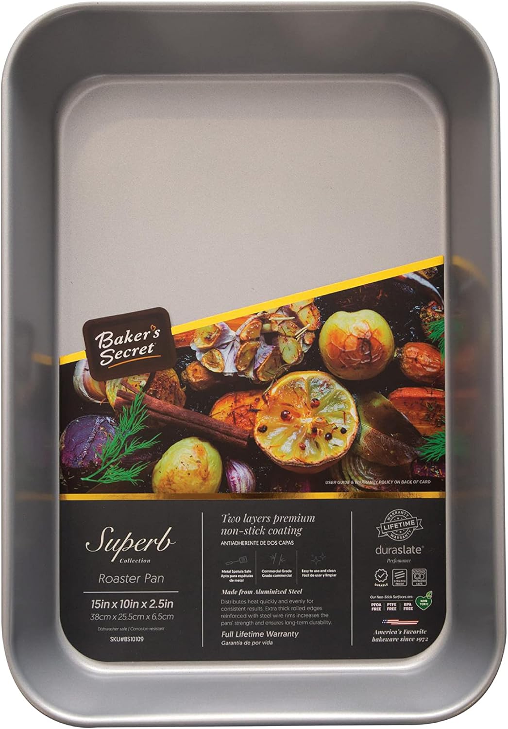 Baker's Secret Aluminized Steel Roaster 16" x 11", Meat