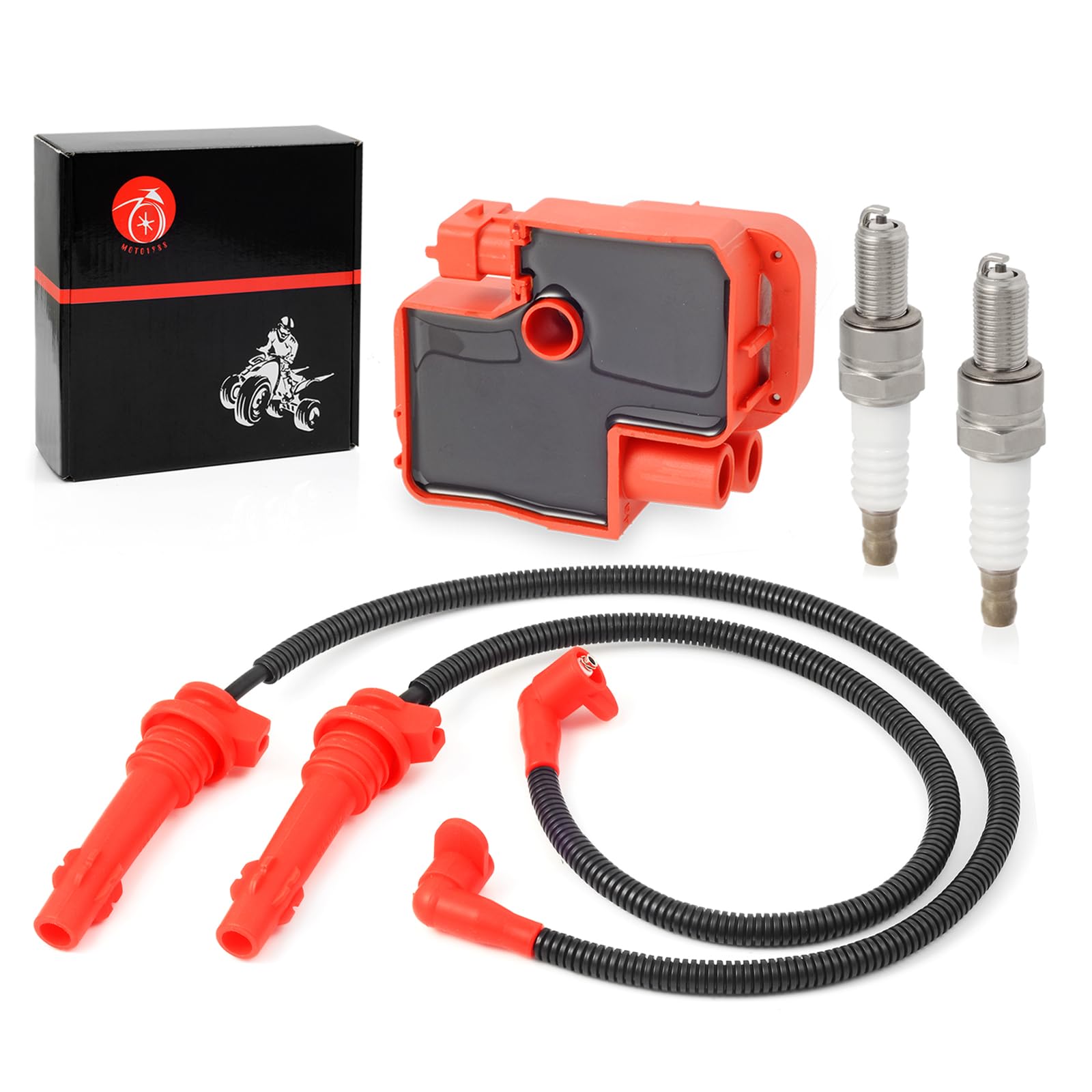 Wire Caps Ignition Coil And Spark Plug & Wire Cap For Polaris Ranger Crew XP 900 1000 General XP 4 1000 2013-2023 3022662 4014032 4014033 4017692 4017693 In | Whizz Ignition Coils Polaris Ranger 900 Xp Accessories