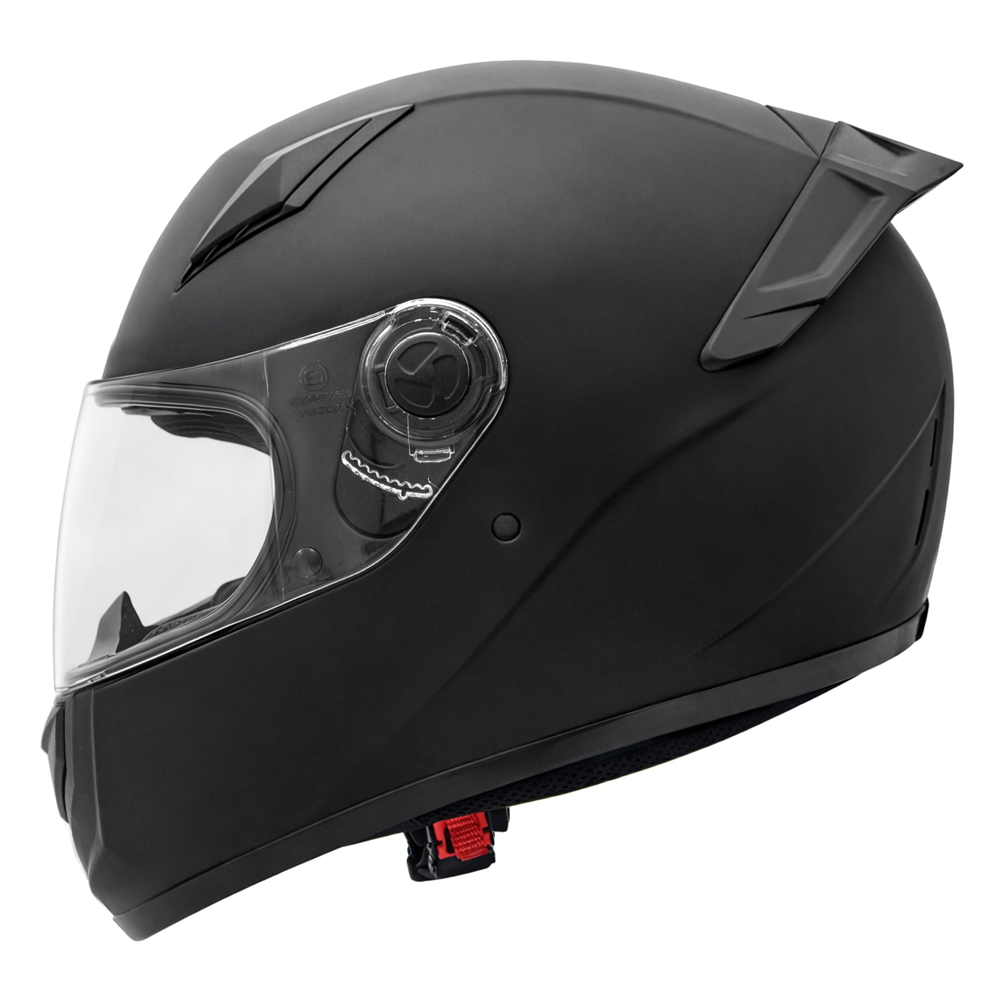 ZORAX ZOR-817 Matt Black XXL (63-64cm) Full Face Motorcycle Helmet Road Legal ECE 2206