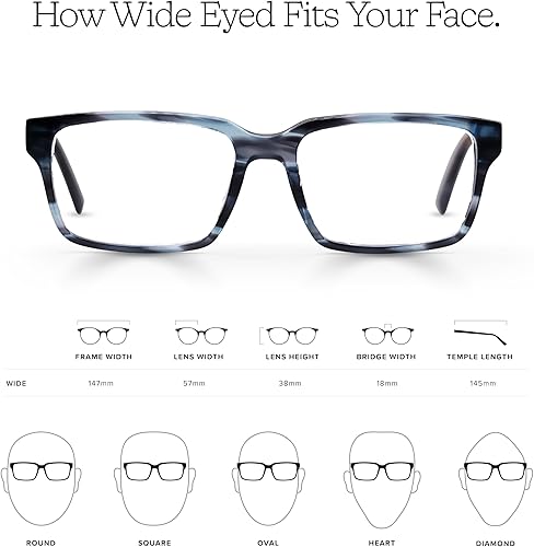 Miniatura 3 de eyebobs Anteojos anchos  Gafas de lectura prémium para hombres y mujeres  Marco rectangular para caras anchas  Disponible en tamaños 0.00-4.00