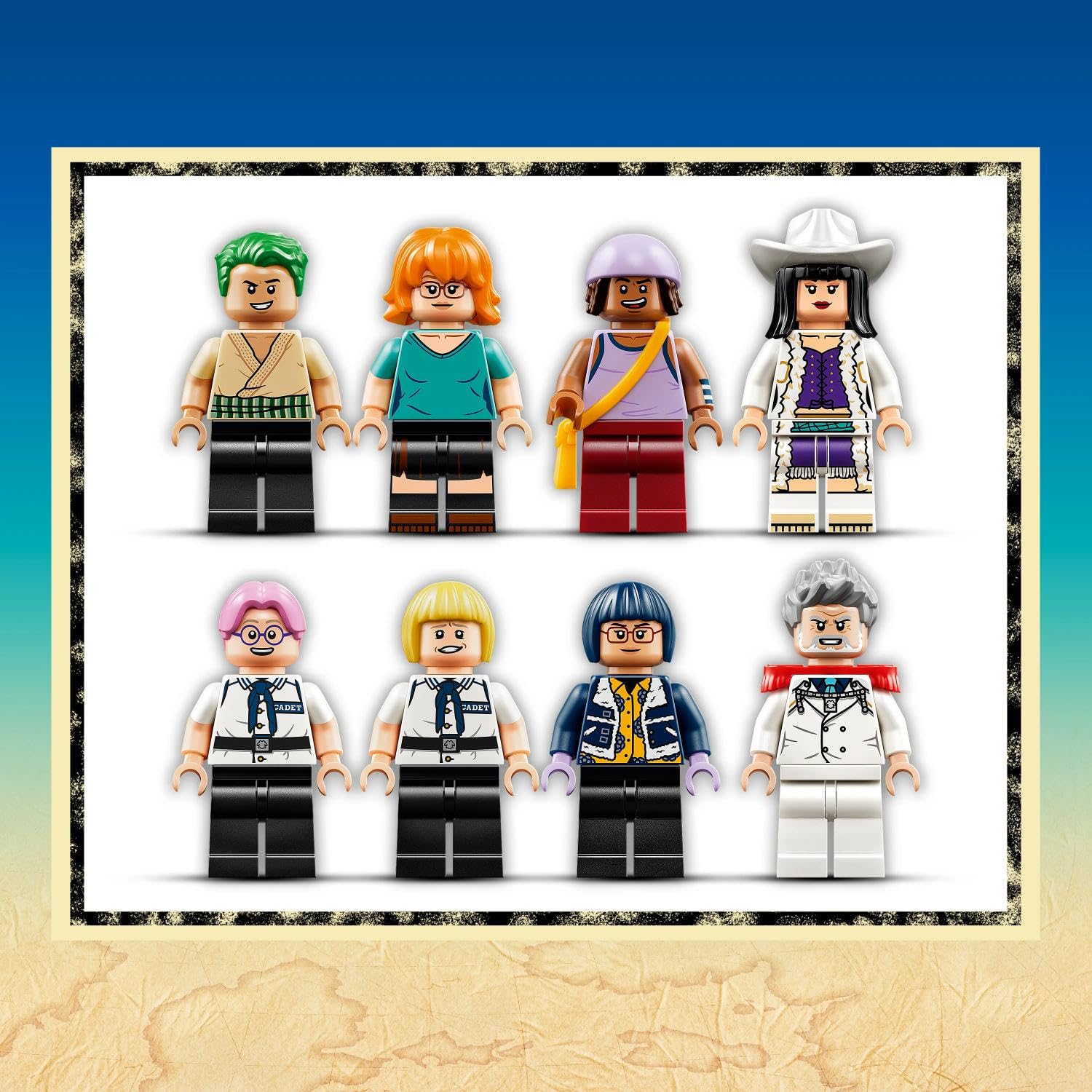 LEGO ONE PIECE Garps Marineschlachtschiff - Boots Modellbau mit 8 Minifiguren inkl. Zoro, Lysop und Nami - Kinderzimmer Deko - Geschenk für Jungen, Mädchen und Fans ab 9 Jahren - 75646