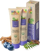 HERBY ANGEL Baby Toothpaste Berry Burst|Herbal Kids Oral Care Toothpaste|Promotes Strong Teeth & Healthy Gums|Fluoride Free, Organic, Safe for Toddlers & Babies 12 Months & Above|100gm (Pack of 2)