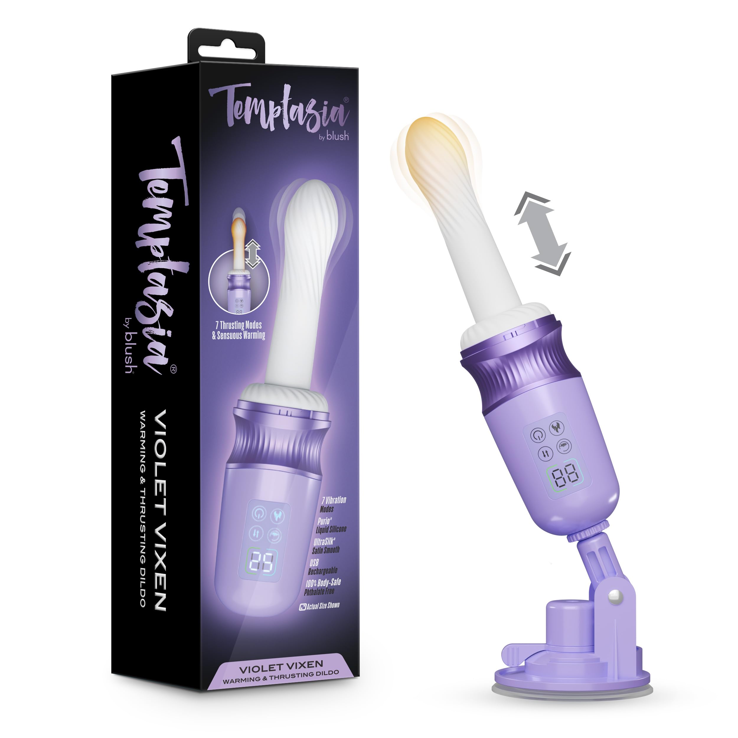 Amazon.com: Blush Temptasia Violet Vixen 10.75" Thrusting Vibrator - 7 Thrust & 7 Vibration & Warming Modes, G-Spot Suction Cup Sex Machine Dildo Rotatable Luxury Adult Sex Toy for Women & Amazon.com: Blush Temptasia Violet Vixen 10.75" Thrusting Vibrator - 7 Thrust & 7 Vibration & Warming Modes, G-Spot Suction Cup Sex Machine Dildo Rotatable Luxury Adult Sex Toy for Women &