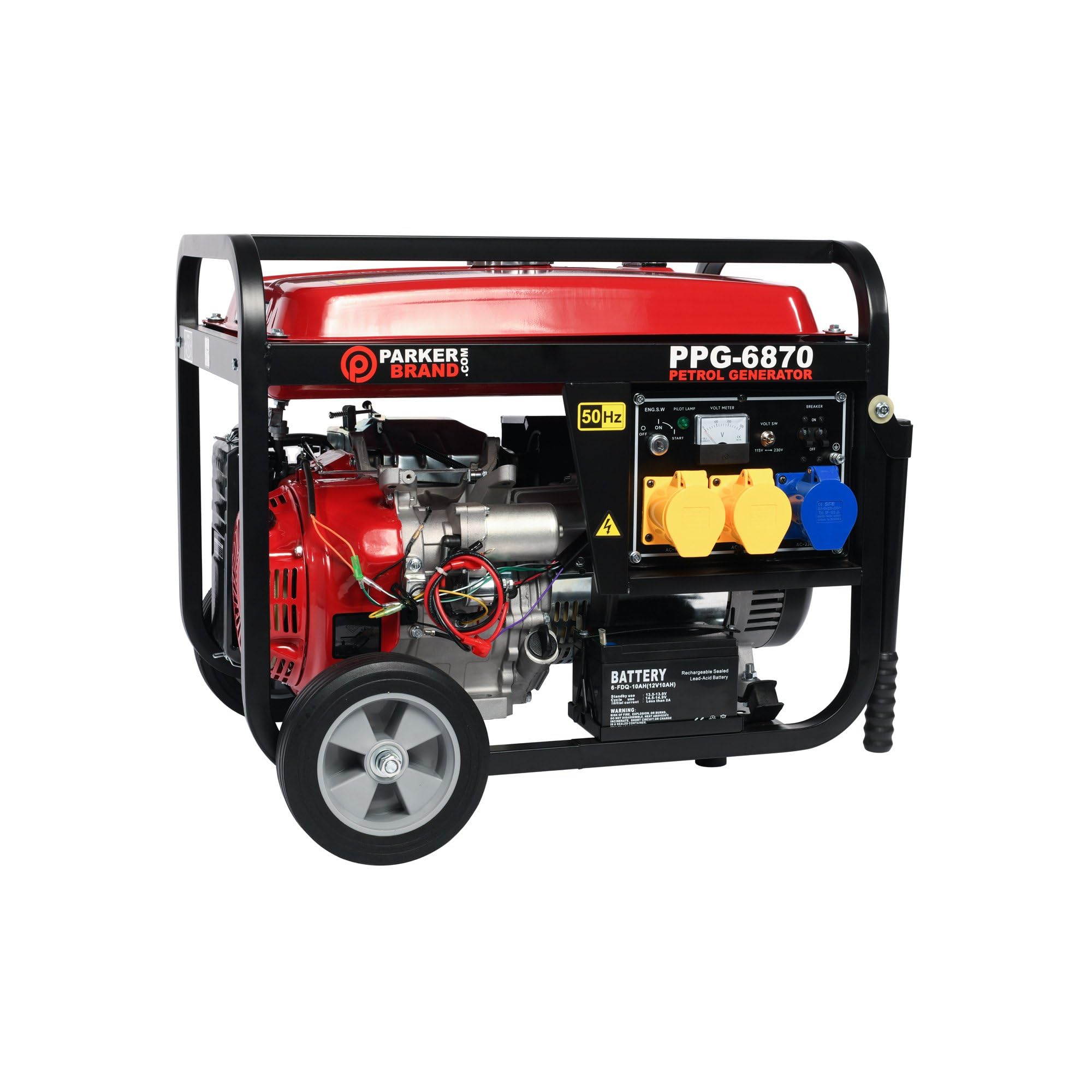 6.87 kVA Portable Petrol Generator with Electric Start – Heavy-Duty Power Generator