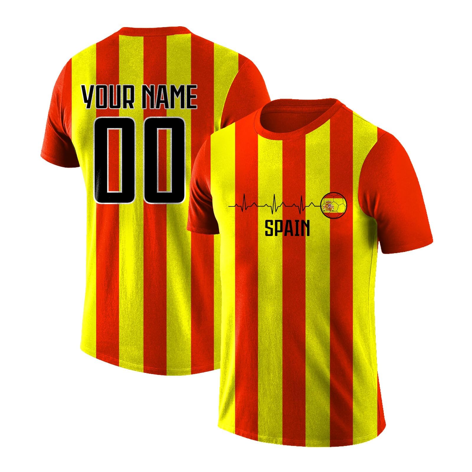 World Cup 2026 Spain Football Jersey Personalised Name Number Fan Top โ image 1