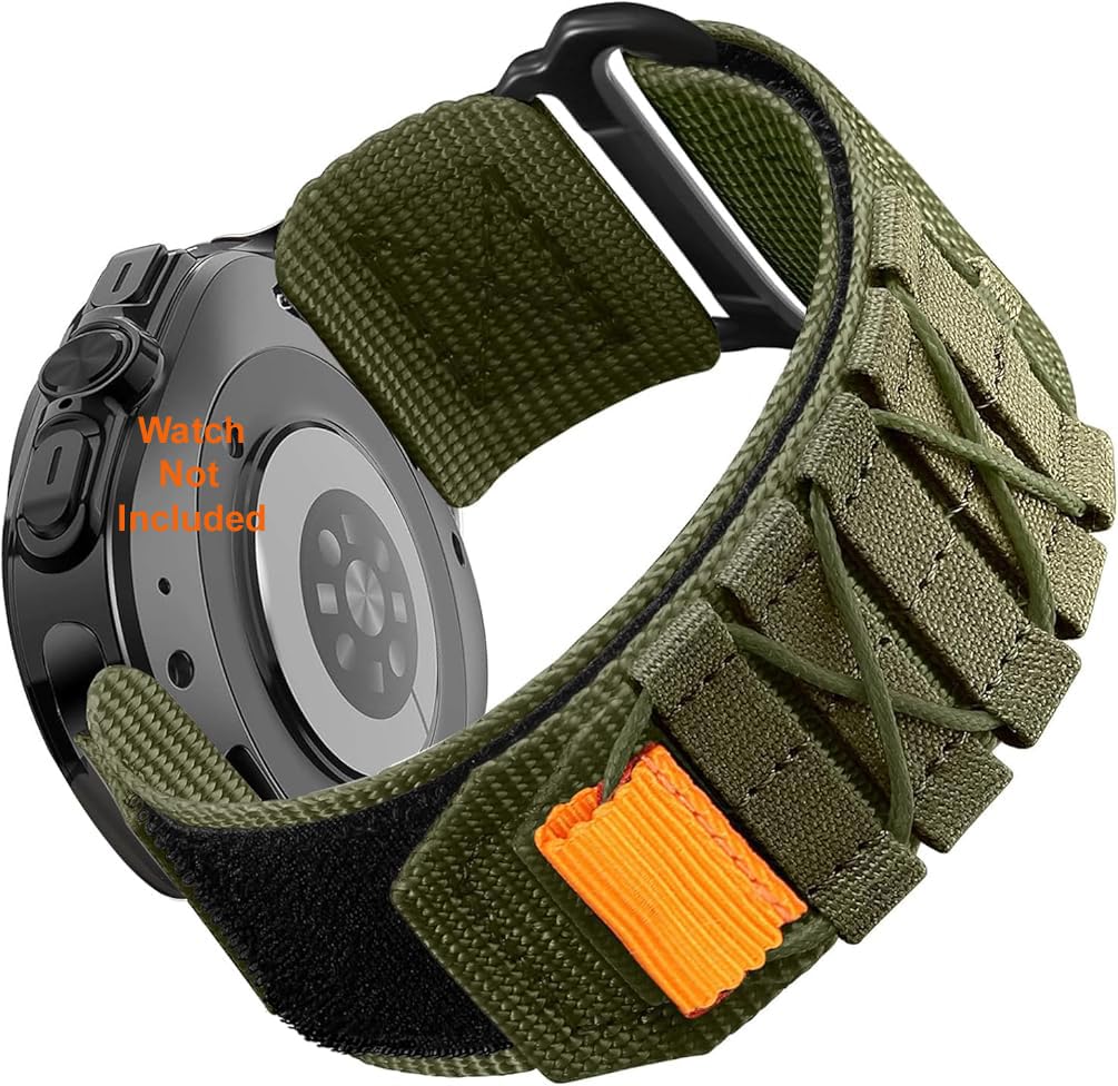 Zitel Ultra Wide Rugged Nylon Band Compatible With Samsung Galaxy Watch Ultra 47mm 2025/2024 Sports Strap