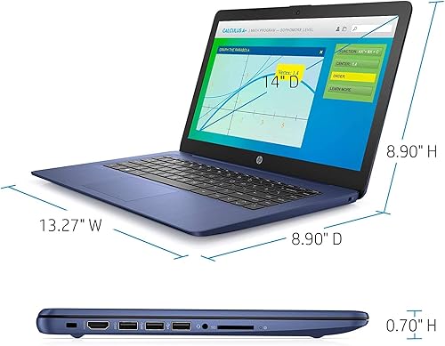 Miniatura 4 de Computadora HP Stream pantalla 14 pulgadas HD (1366 x 768), procesador Intel Celeron N4000 de doble núcleo, 4 GB de RAM, 64 GB eMMC, HDMI, WiFi,