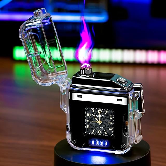 Lighter Windproof Torch Lighter USB Rechargeable Type-C Electronic Flameless Butane Candle Lighters