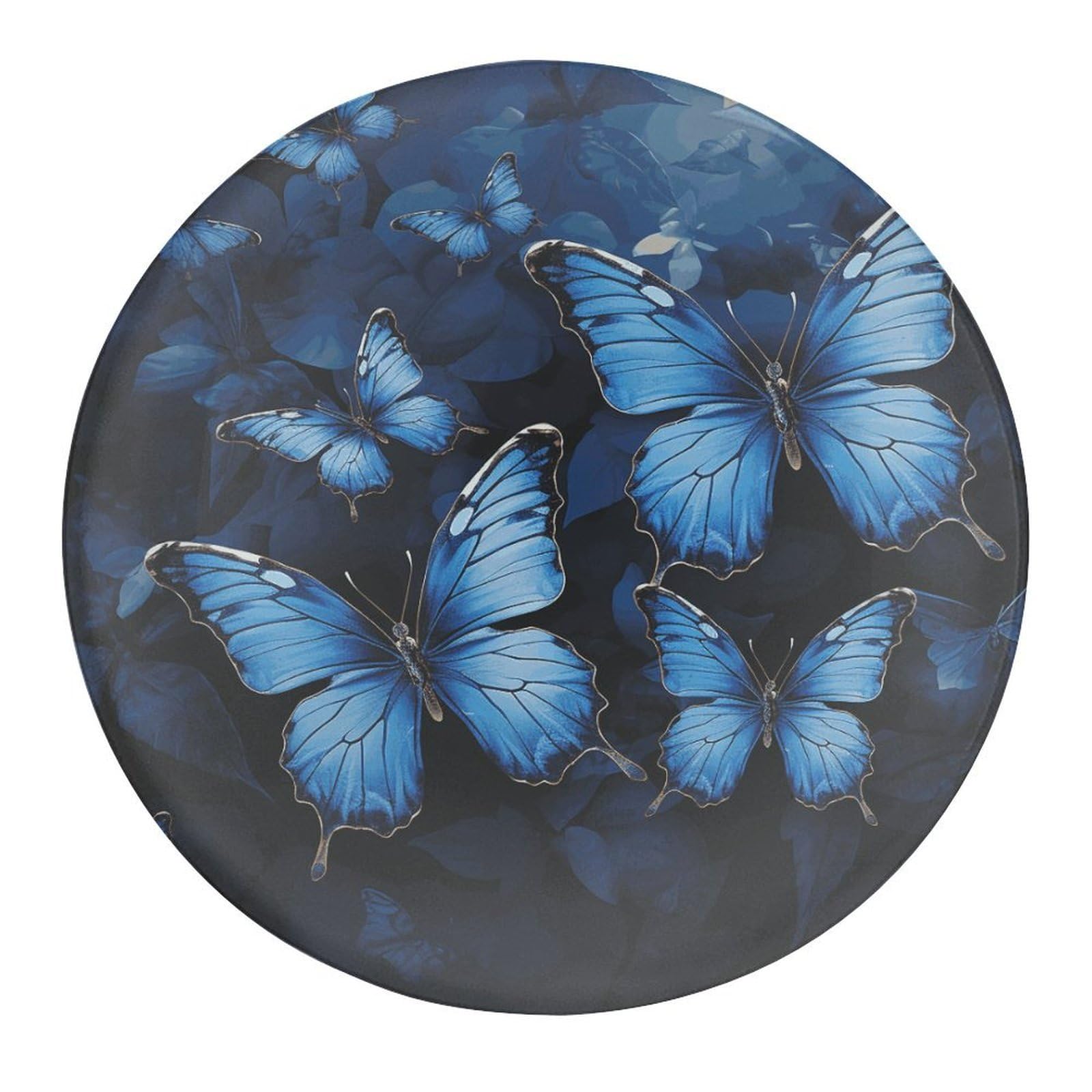 Fekiloot Style Dark Blue Butterflies Refrigerator Magnet Fridge Magnet4 Pcs