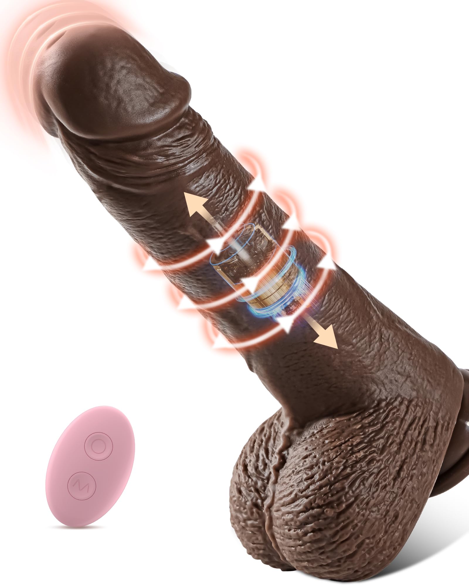 HIVEFUN Juguetes Eróticos para Pareja Sexuales Vibrador, Consolador Juguetes Sexualescon Modos de Calentamiento Empuje y Vibración, Dildo Anal Consoladores Sex Toýs Female Pene Realista para Hombre