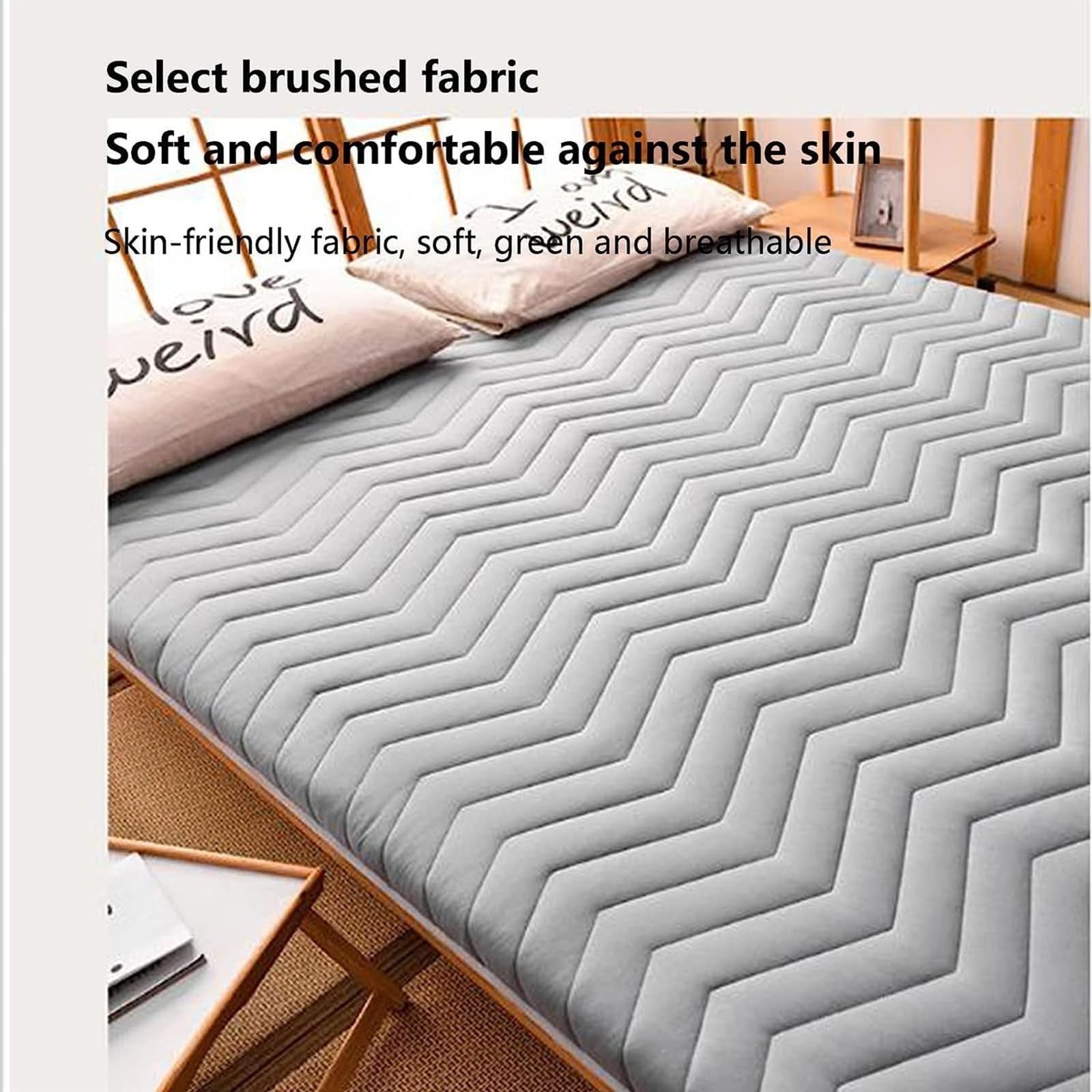 Colchón De Futón, Colchón De Tatami Tradicional Japonés, Colchón De Piso Plegable, Colchón De Cama Ultra Suave, Tapete De Tatami Doble Individual, Camping, Hogar (Color : A, Size : 100X200cm)