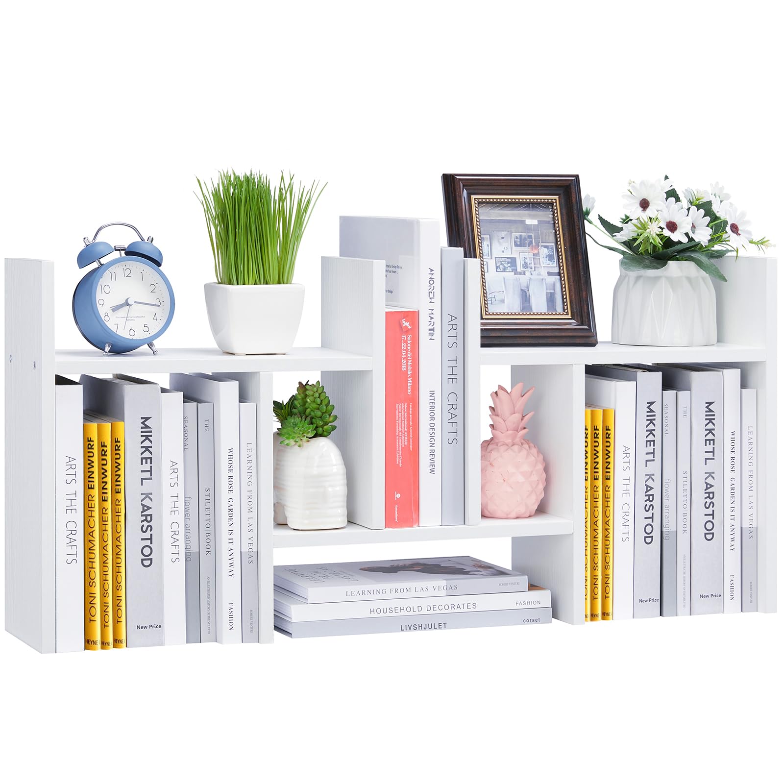 Amazon.co.jp: Somdot デスク上置き棚 シェルフ 本棚 卓上 収納ラック