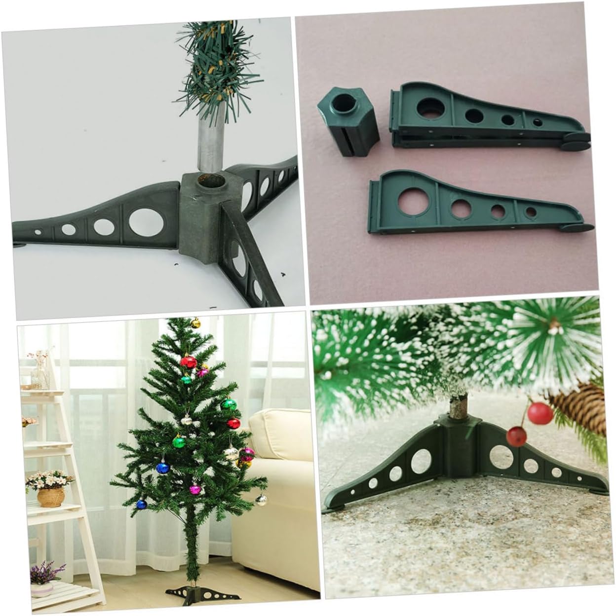 2pcs Sturdy Christmas Tree Stand Base Artificial Tree Holder for Easy Setup and Stability for Holiday Decorations