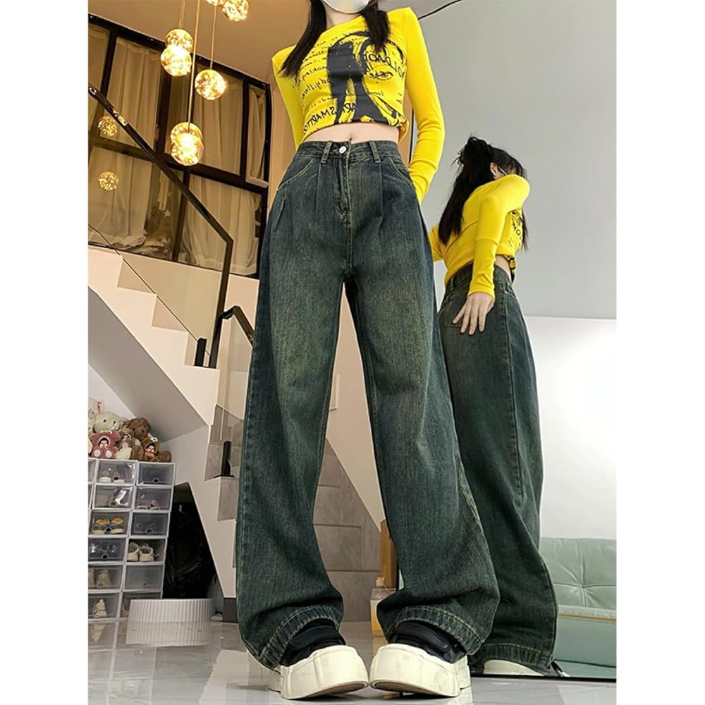 Amazon | [HWQFM] ジーンズ レディース デニムパンツ ゆったり