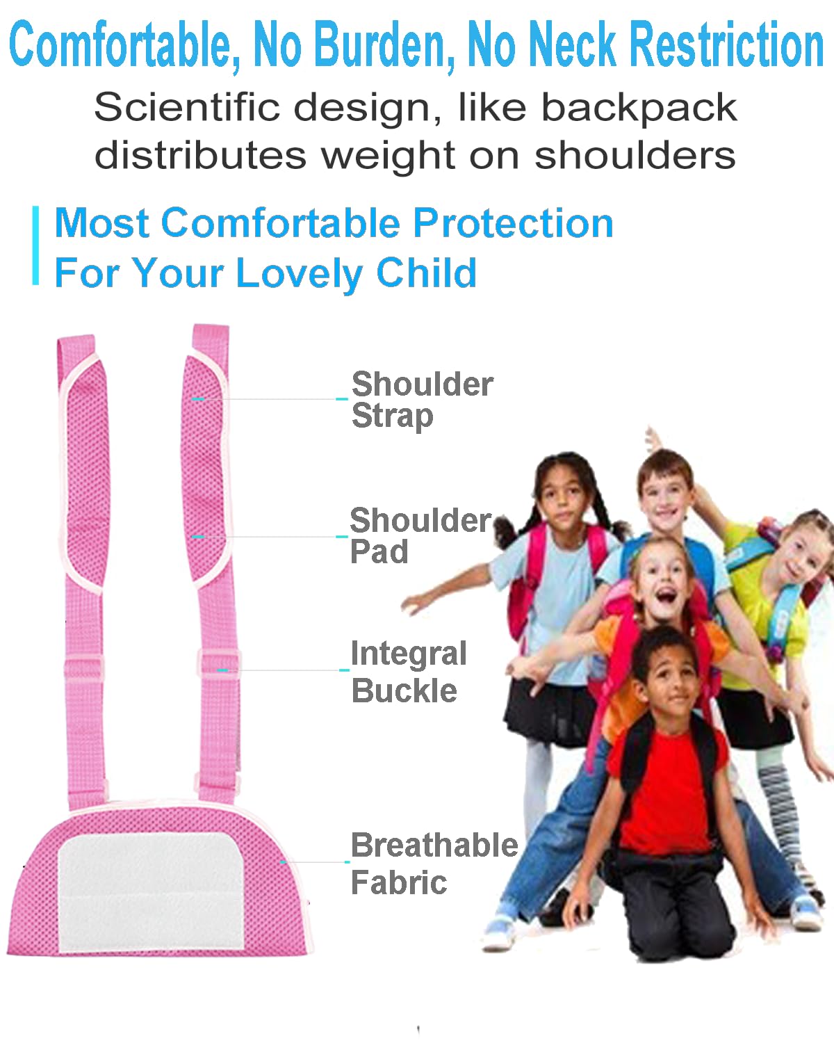 Medical Kids - Eslinga de brazo para niños, transpirable, suave y cómoda, ajustable, puño rotador pediátrico para niños pequeños, soporte de codo para lesiones de brazo y hombro rotas