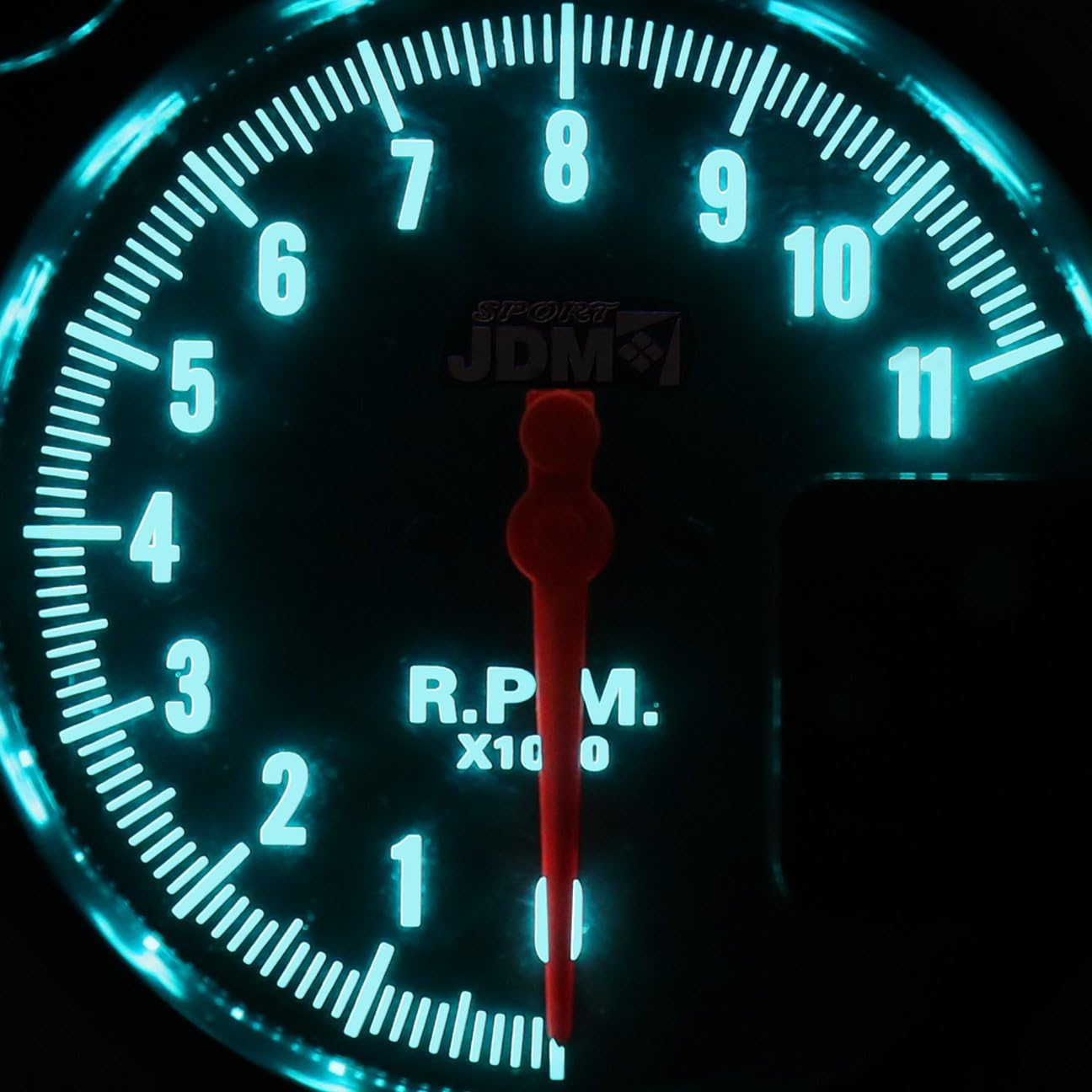 AJP Distributors JDM Sport 5" Black Face Analog Tachometer 11K RPM Tach Gauge with 7 LED Multicolored Display and External Adjustable Red Shift Light Upgrade Compatible/Replacement For Universal Car