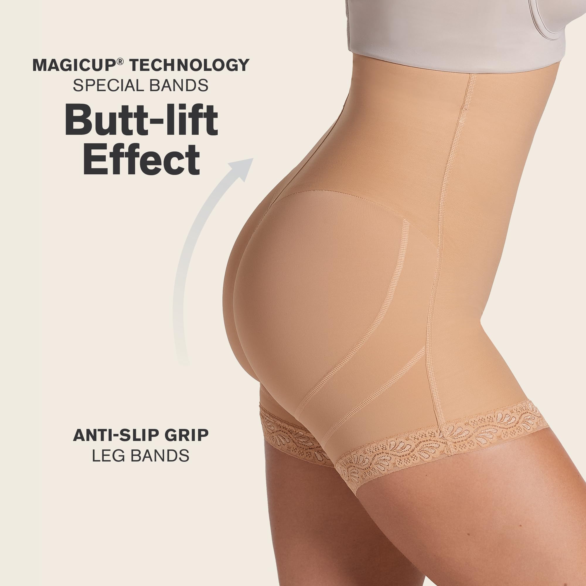Leonisa Body Short Moldeador Reductor para Mujer - Fajas Colombianas Busto Libre
