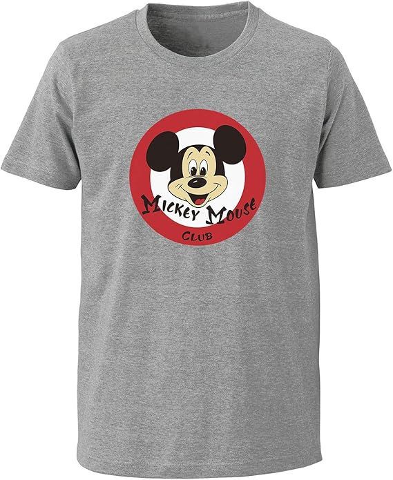 Amazon Chara Park ミッキーマウス レトロ プリントtシャツ ユニセックス M グレー Tシャツ カットソー 通販