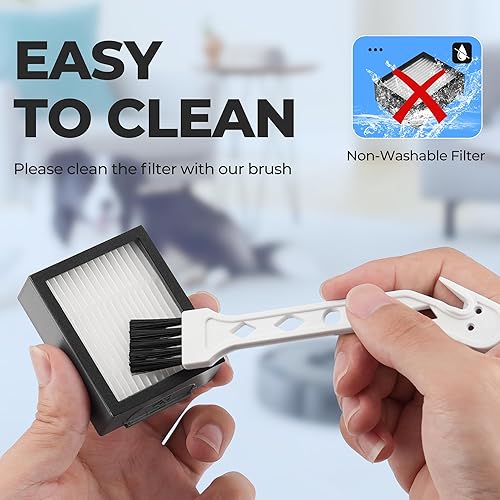 Miniatura 7 de Roomba - Filtro de repuesto para iRobot Roomba e, i y j Series i7 i7+plus i3 i3+ E5 E6 E7 i4 i6 i6+ i8 i8+ piezas de aspirador robot, paquete de 6
