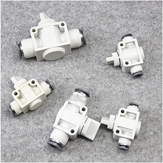 Pipe connector 3pcs Pneumatic Airflow Regulator 4mm 6mm 8mm 10mm 12mm OD Hose Tube Gas Flow Adjust Valve Connector Fitting Air Speed Control Crane (Size : HVFF 6mm)