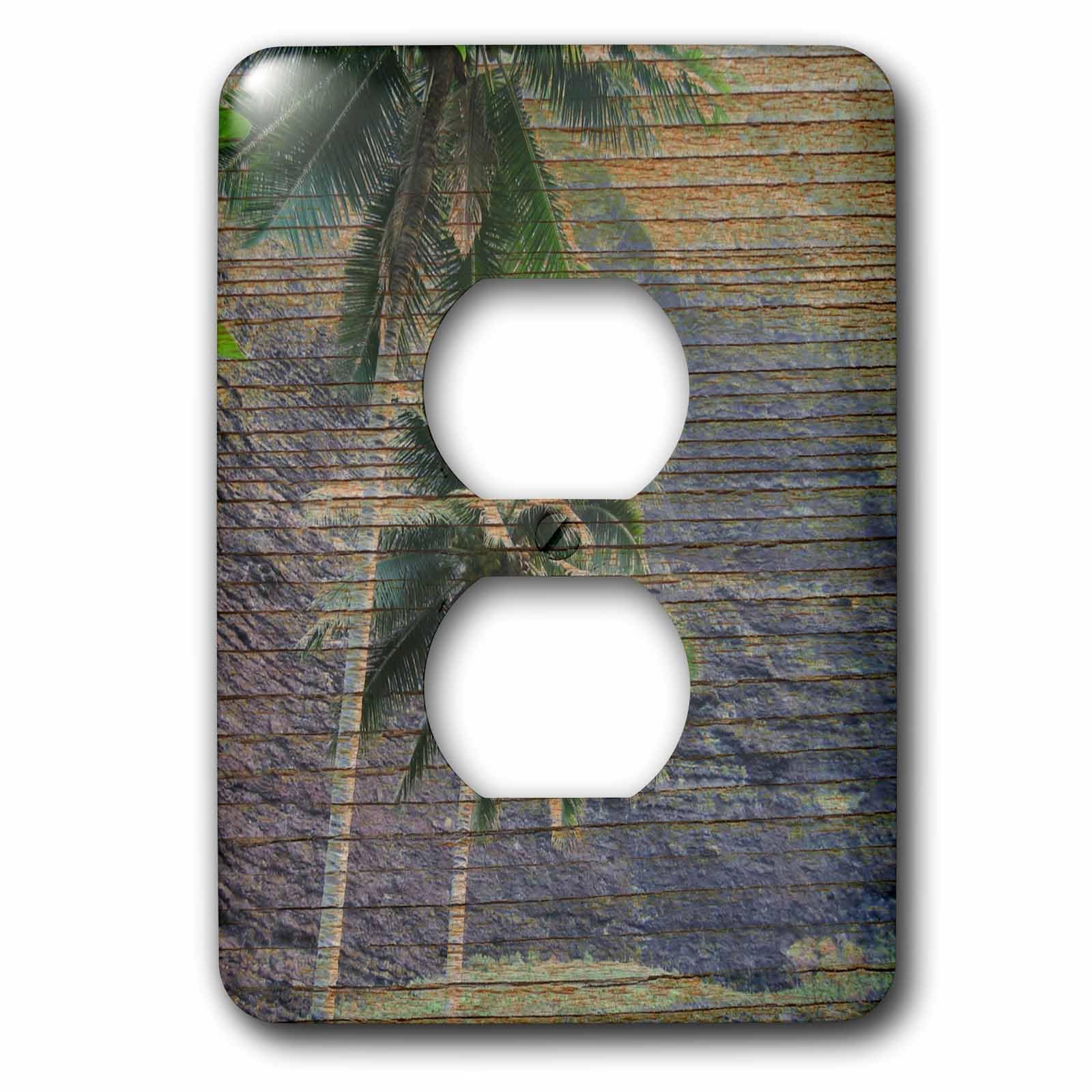 Palmiers tropicaux hawaïens en bois premium 3dRose lsp_28039_6 finition artistique