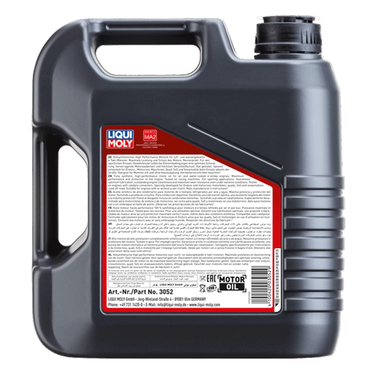LIQUI MOLY Motorbike 4T Synth 10W-50 Offroad Race | 4 L | Aceite de 4 tiempos de motocicleta | 3052